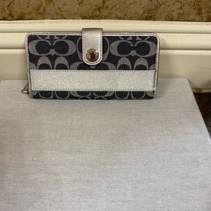 Coach Blue Denim Wallet